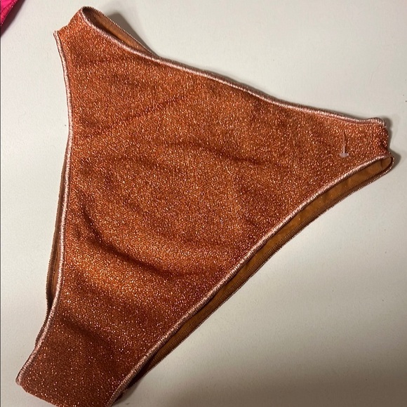 Oseree Sparkling Orange Bikini Bottom - Picture 1 of 2